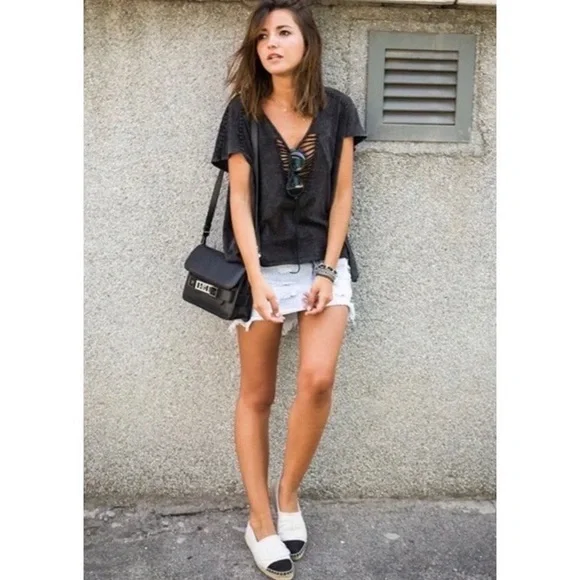 💚CHANEL Espadrille Flats Cap Toe Tan Black - Picture 8 of 16